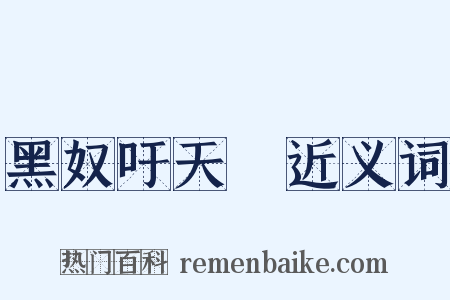 黑奴吁天録近义词是什么意思的图片